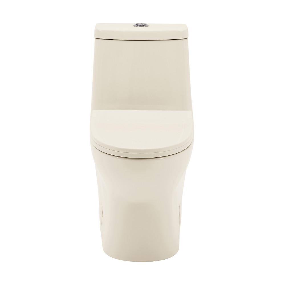 Swiss Madison Ivy 1-piece 1.11.6 GPF Elongated Toilet Dual Vortex Flush in Bisque Seat Included SM-1T112BQ