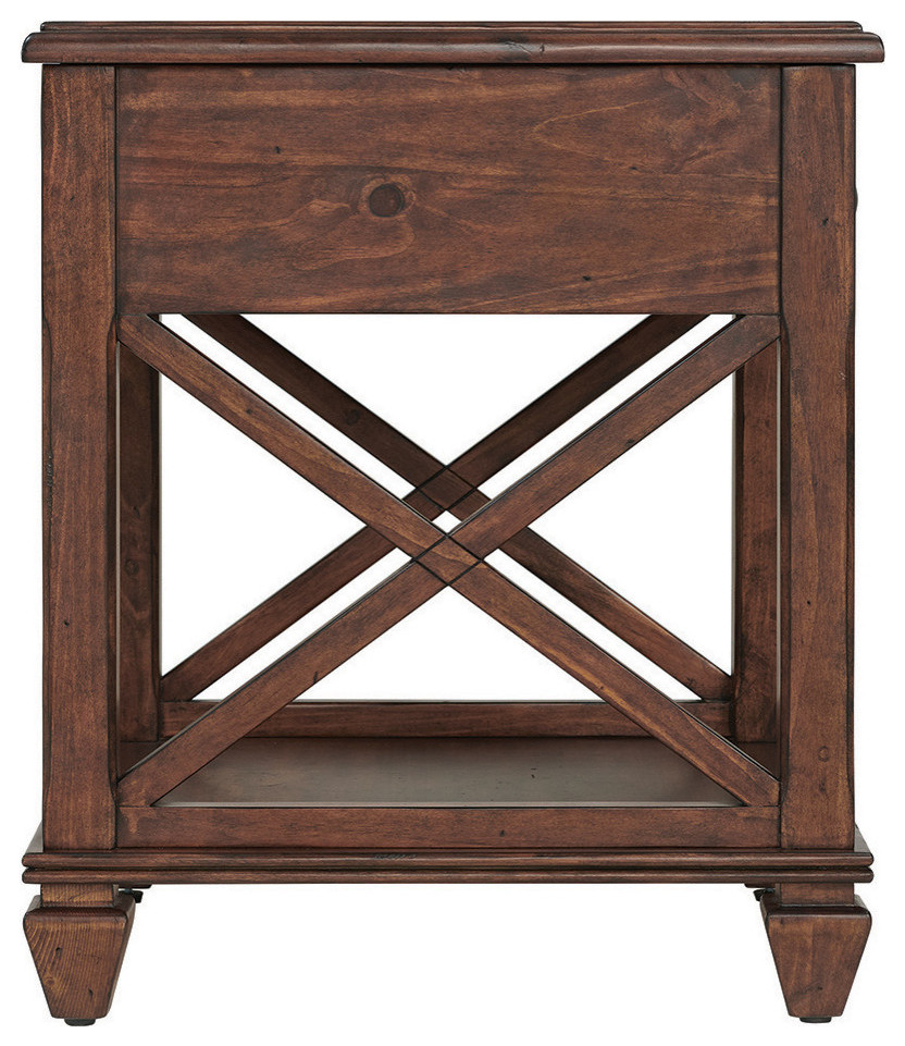 Stockbridge 21 quotSquare Wood End Table  Drawer   Transitional   Side Tables And End Tables   by Bolton Furniture  Inc.  Houzz