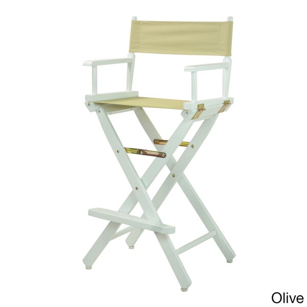 White Frame 30-inch Director's Chair