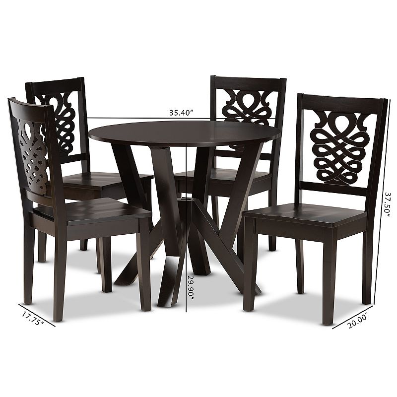 Baxton Studio Valda Dining 5-piece Set