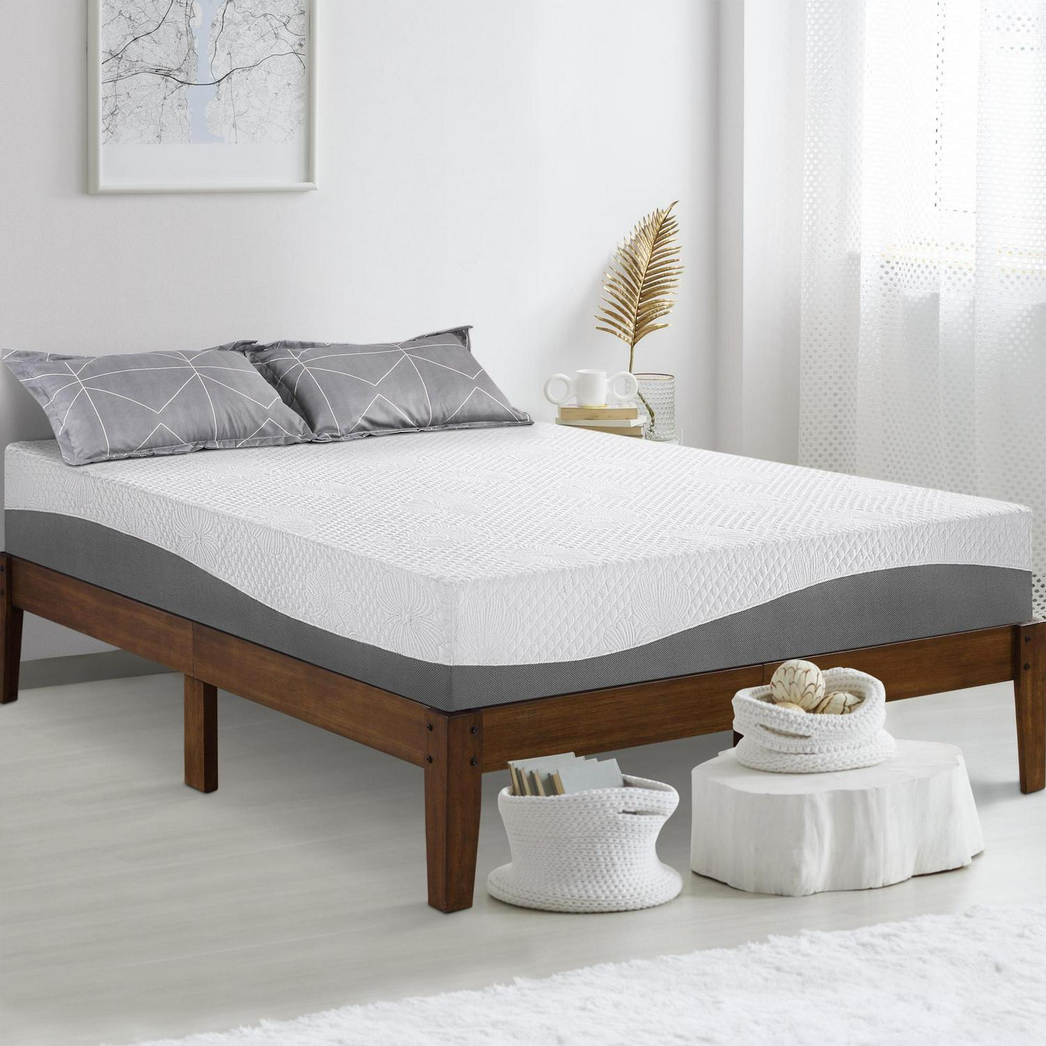 GrandRest 10 Inch Luxury Comfort Foam Mattress， Twin