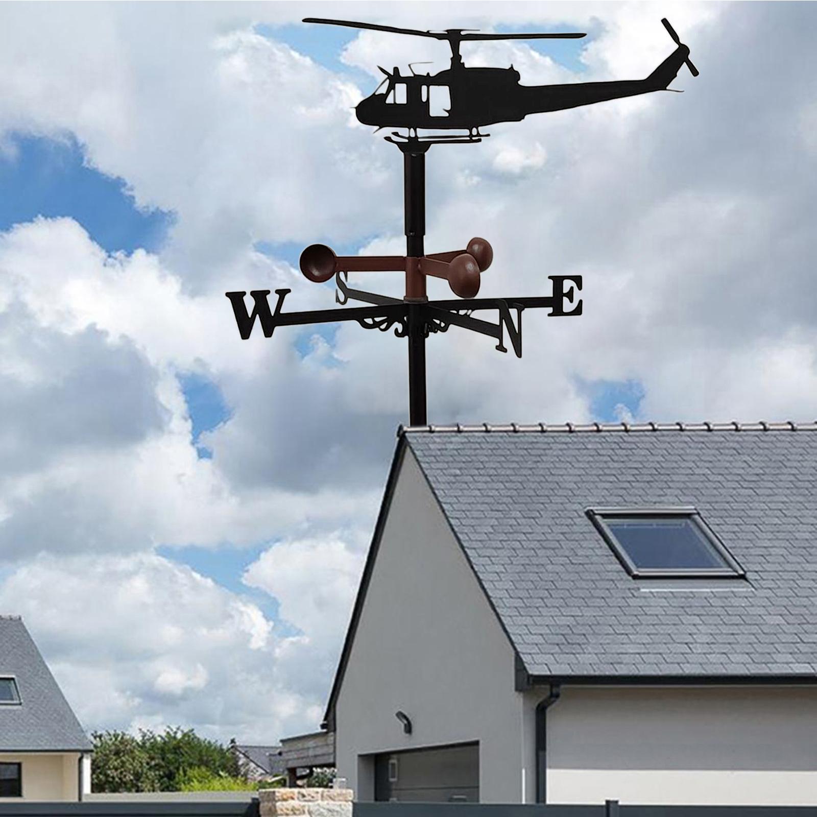 Farmhouse Vane Roof Mount， Wind Direction Indicator Mounted Outdoor Garden Yard Metal Bracket vane Porch Patio Lawn Ornament