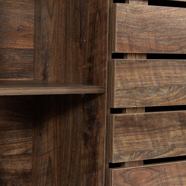 Buffet sideboard with sliding barn door