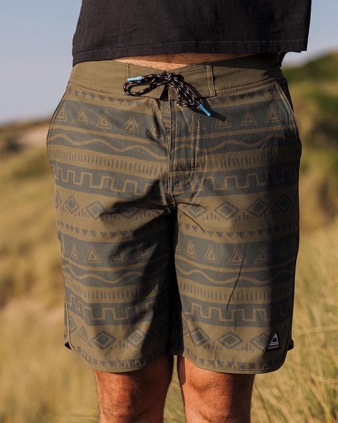 Breaks Recycled Boardshort - Abstract Stripe Khaki