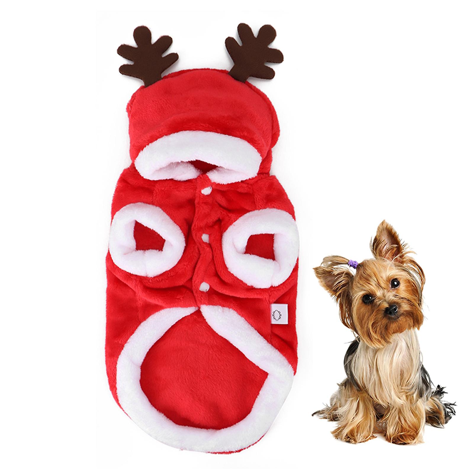 Winter Soft Warm Xmas Tree Cute Dog Clothes Dress For Small Pet Dogs Puppy Jacket Clothing Outfitm