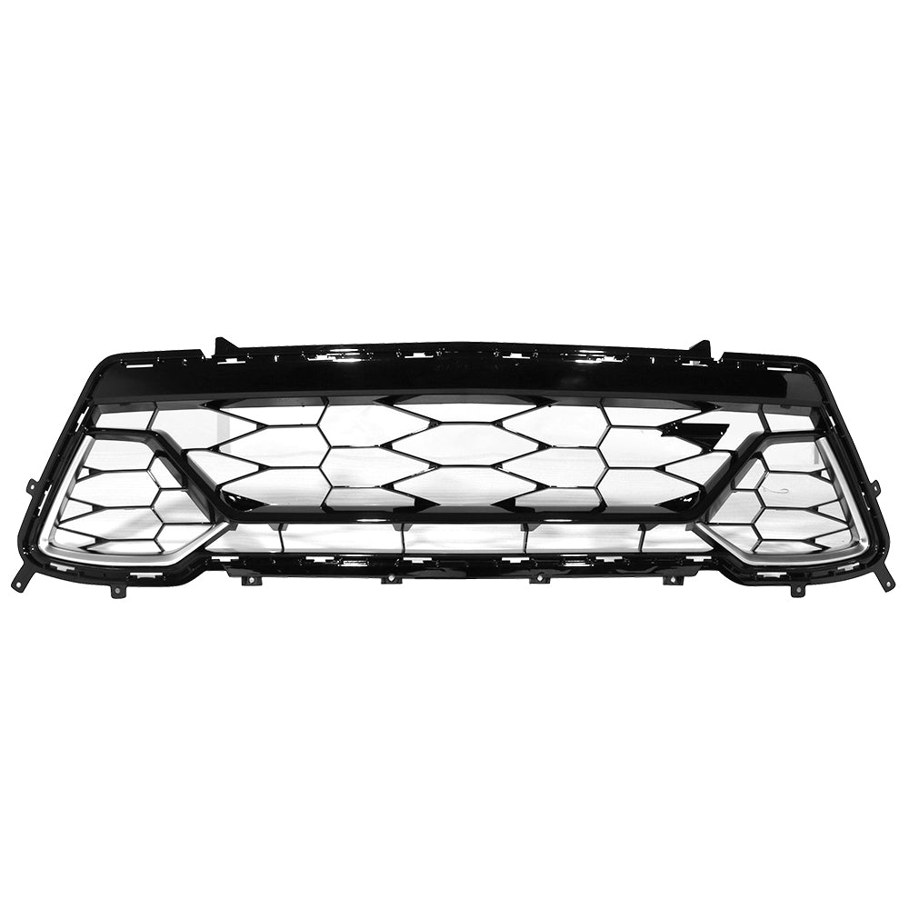 Ikon Motorsports Compatible with 16-18 Chevy Camaro SS 50th Anniversary Front Lower Grille Black 2016 2017 2018