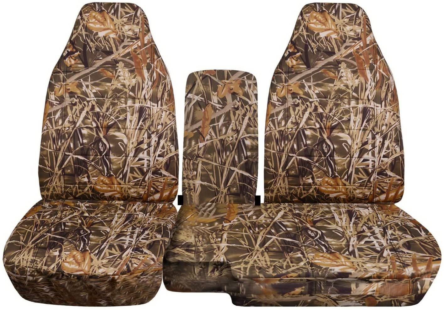 T39-Designcovers Compatible with 2004-2012 Ford Ranger/Mazda B-Series Camo Truck Seat Covers (60/40 Split Bench) w Center Console/Armrest: Opening Console ，Wetland Camouflage