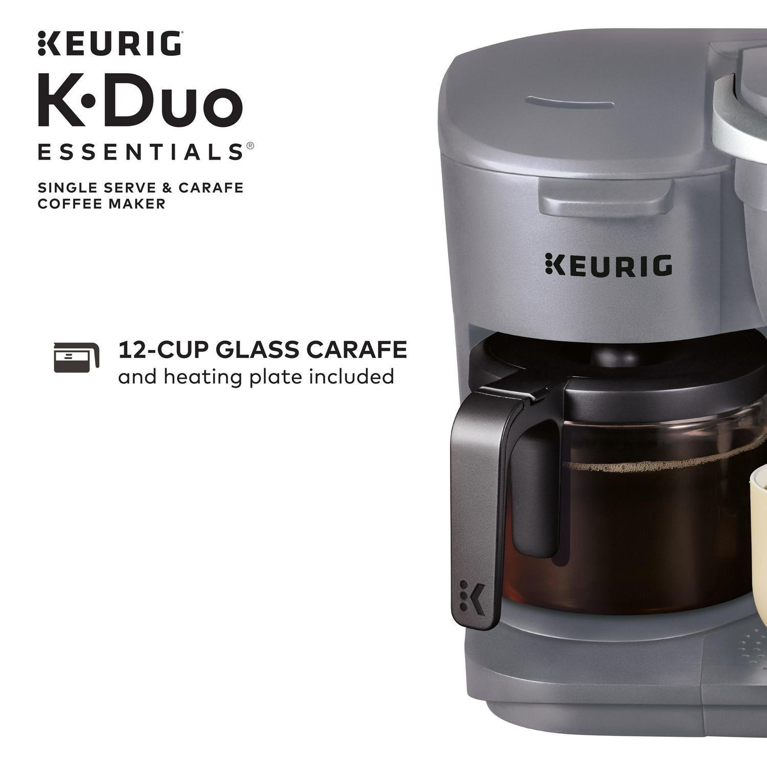 Keurig KDuo Essentials Single Serve and Carafe Coffee Maker Moonlight Gray  Crowdfused