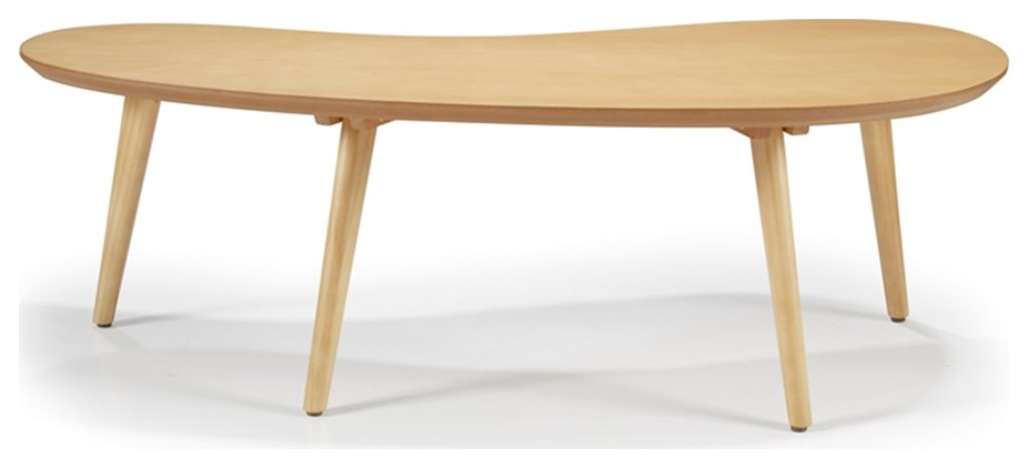 Mid Century Modern Coffee Table   Oak Finish   Midcentury   Coffee Tables   by Homesquare  Houzz