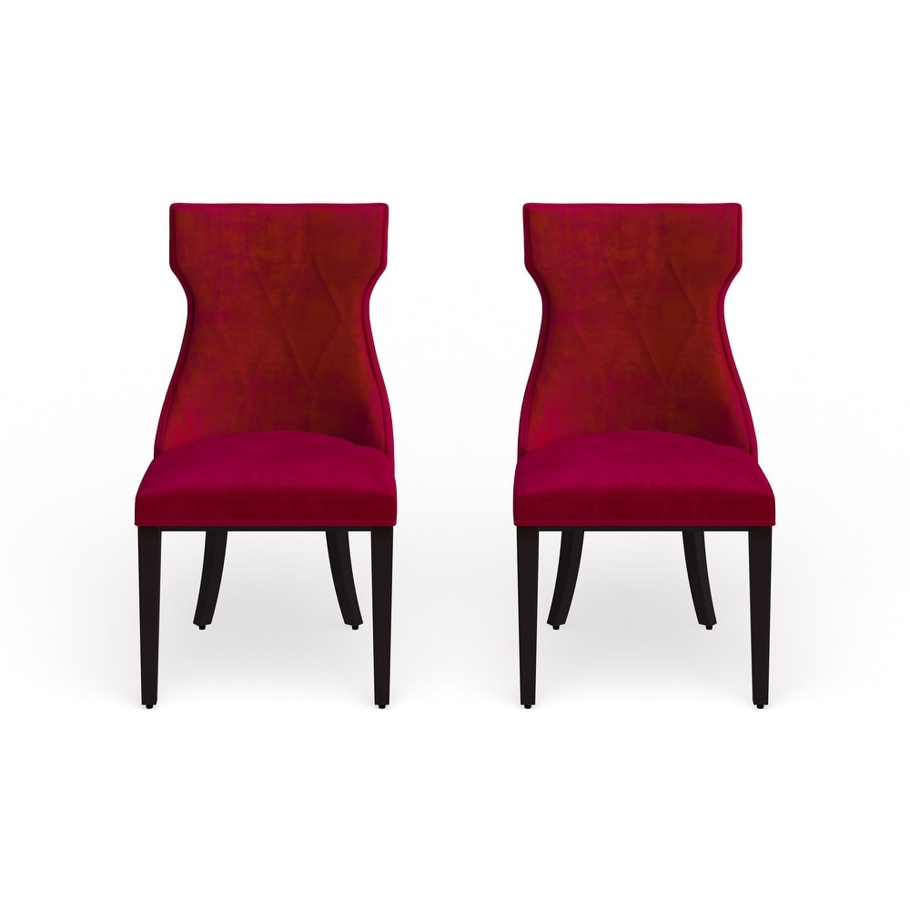 Silver Orchid Fontan Velvet Dining Chairs (Set of 2)