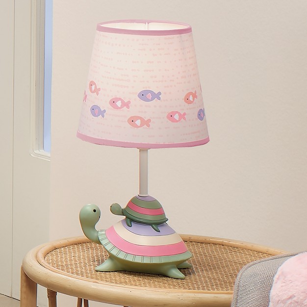 Lambs amp Ivy Sea Dreams Turtles Nursery Lamp With Shade amp Bulb Pink