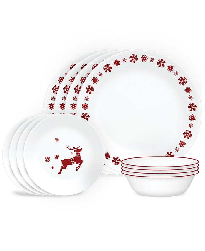 Corelle Rudolph 12-Pc Dinnerware Set Service for 4