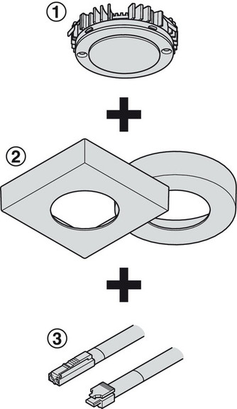 Hafele 833.75.178 Recess/surface mounted lights  M...