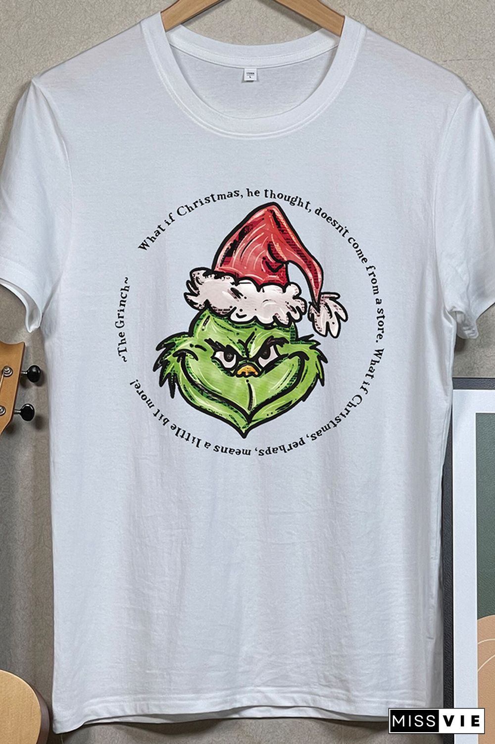 Grinch Christmas Graphic Tee Short Sleeves Wholesale