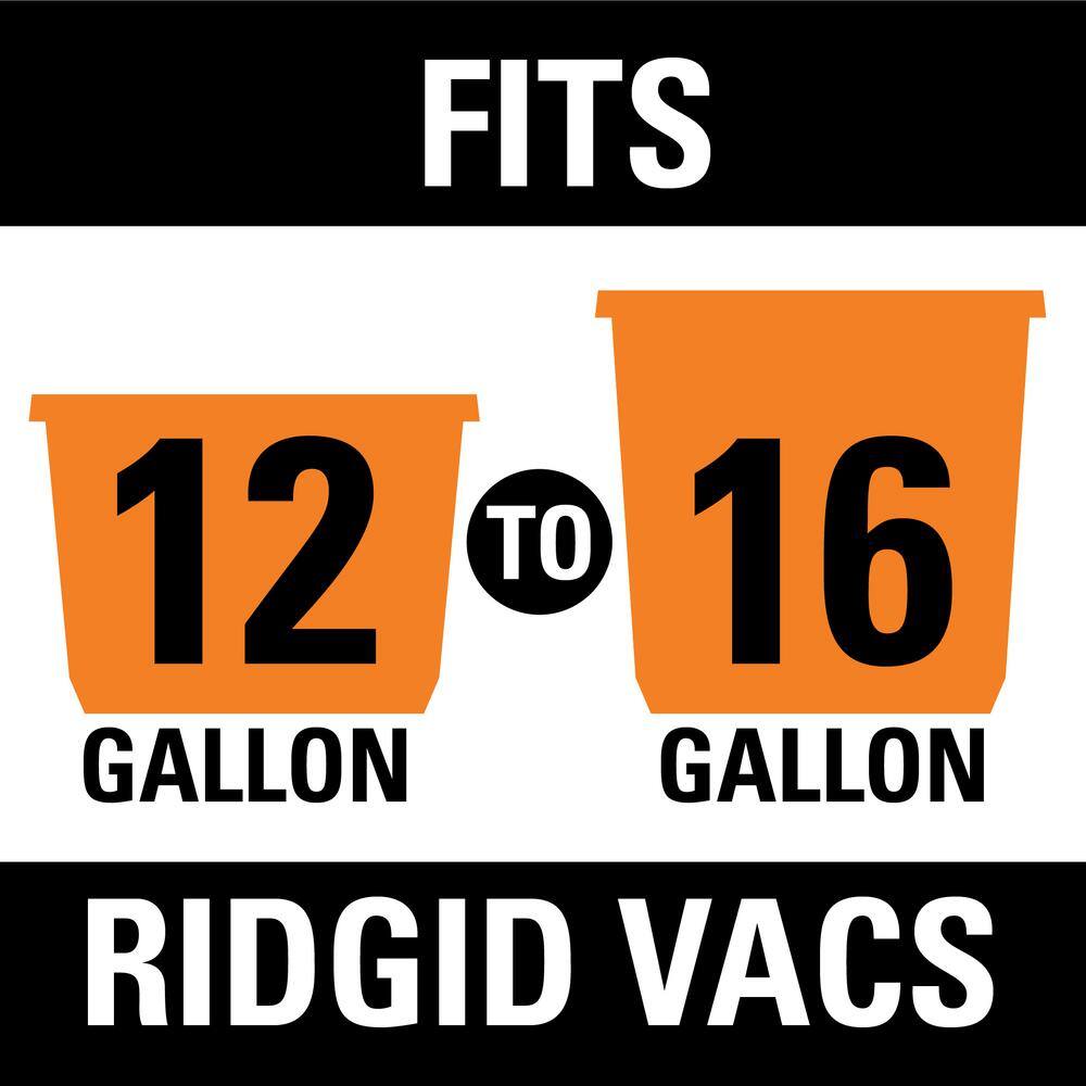 RIDGID OSHA Compatible Kit with HEPA Level Filtration and Cyclonic Dust Bags for Select 12 -16 Gal. RIDGID WetDry Shop Vacuums VF6500