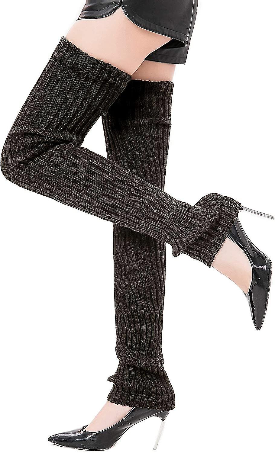 Women's Winter Thick Knit Extra Long Thigh High Leg Warmers