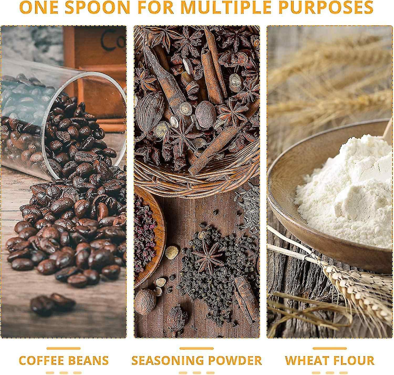 Kitchen Baking Measuring Stainless Steel Spoon andcups Set For Dry Or Liquid (4 Pcs， Silver)