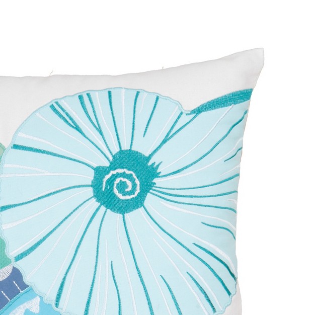 X 18 quot Nautilus Trio Embroidered Throw Pillow