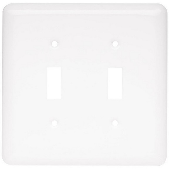 Brainerd Stamped Round Double Switch Wall Plate  W...