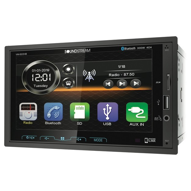 Soundstream Vm 622hb 6 2 in Car In dash Unit Double din Mechless With Bluetooth And Android Phonelink