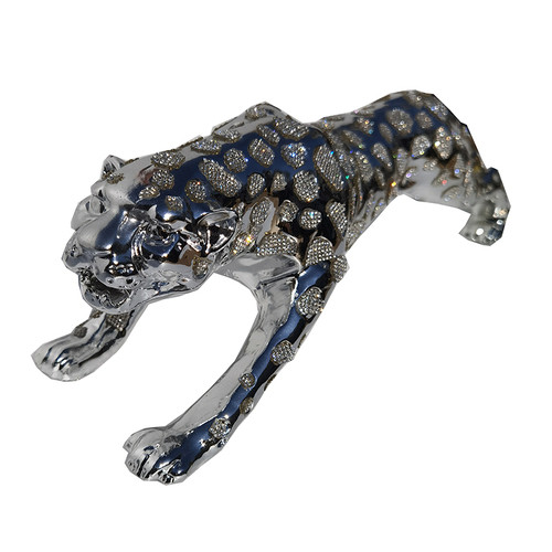 Ambrose Diamond Encrusted Chrome Plated Panther (4...