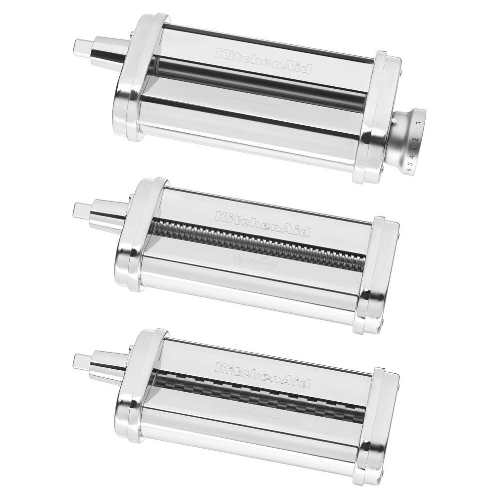 KitchenAid 3-Piece Gray Pasta Roller and Cutter Attachments for KitchenAid Stand Mixer KSMPRA