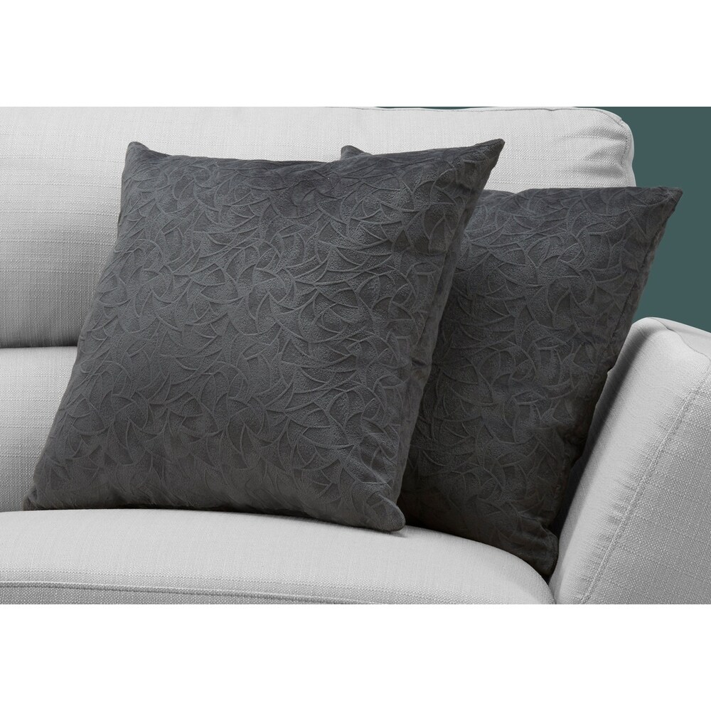 Pillows  Set Of 2  18 X 18 Square  Insert Included  Decorative Throw  Accent  Sofa  Couch  Bedroom