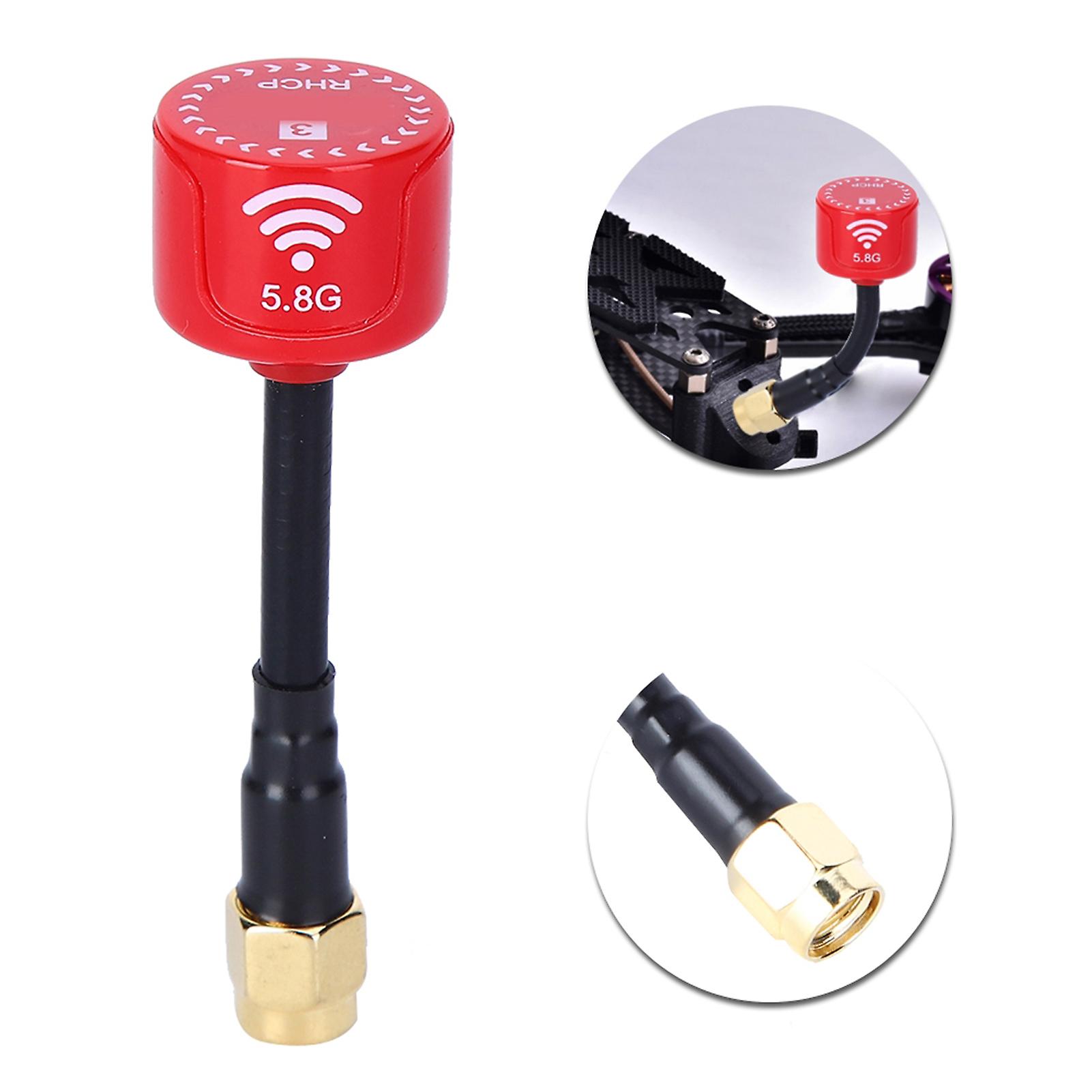 5.8ghz 3dbi Rhcp High Gain Antenna For Fpv Racing Drone Rc Parts Accessory(rouge Trou Intrieur Rpsma) Rouge Trou Intrieur Rp-sma