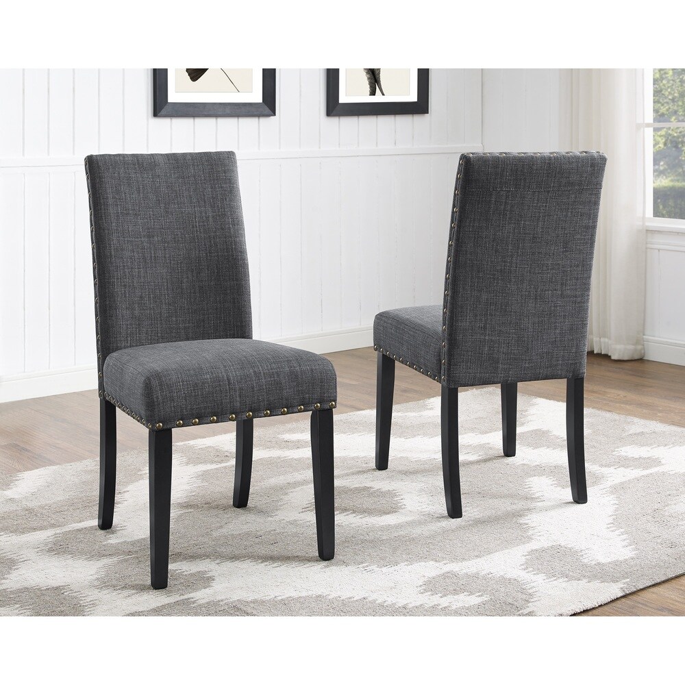 Copper Grove Humboldt Nailhead trim Fabric Dining Chairs (Set of 2)