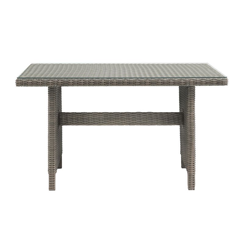 Alaterre Furniture All-Weather Wicker Rectangular Dining Table