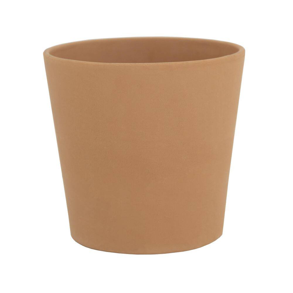 PRIVATE BRAND UNBRANDED Natural 4.75 in. Clay Cabo Flair Pot LHDPOTCLCBFL4X4