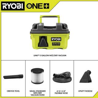 RYOBI ONE+ 18V LINK Cordless 3 Gal. WetDry Vacuum (Tool Only) PCL734B