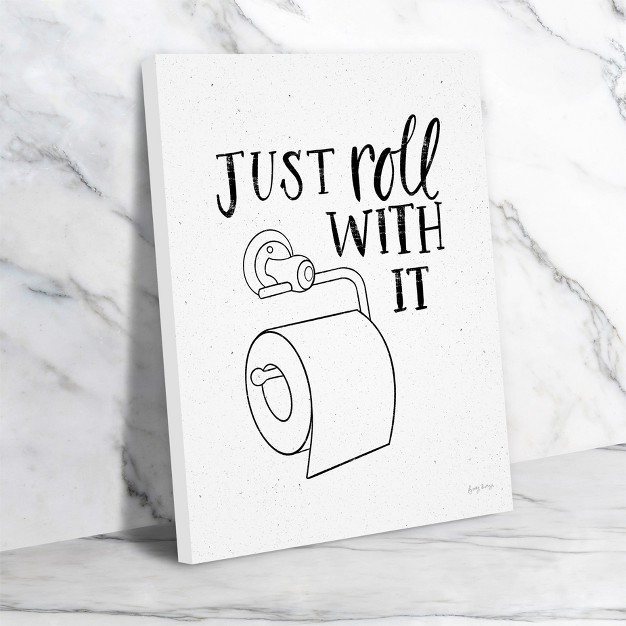 Americanflat Minimalist Motivational Bathroom Puns V By Becky Thorns Canvas