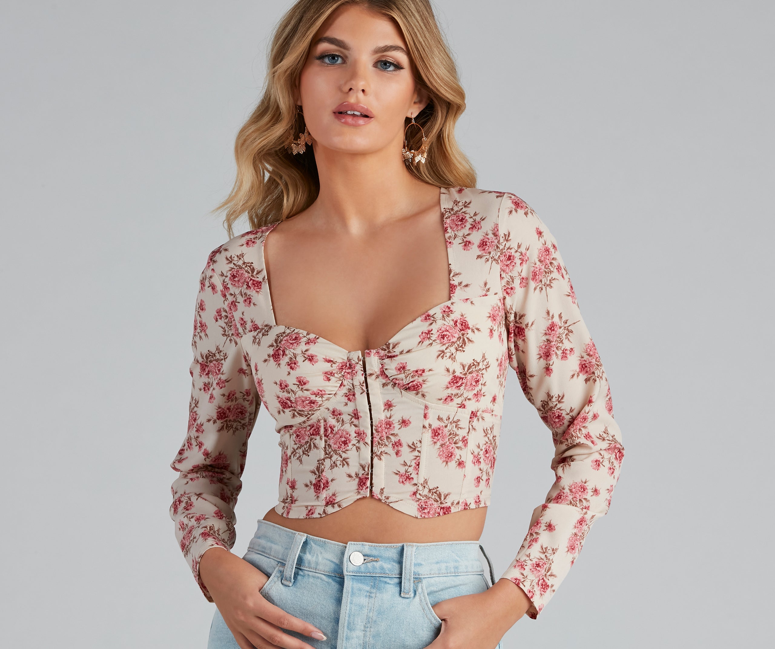 Boho Beauty Floral Corset Top