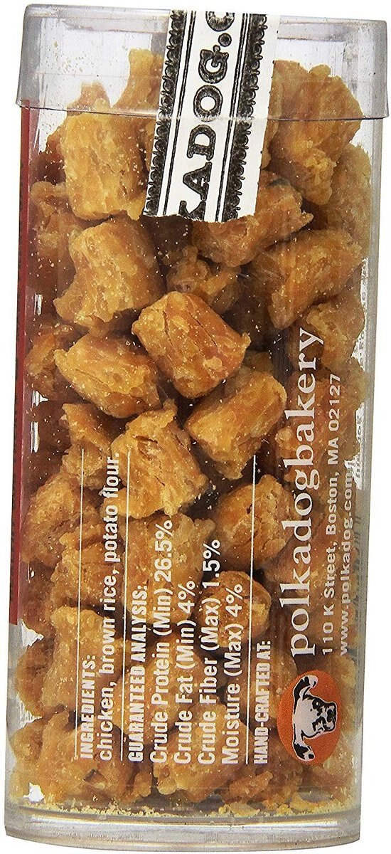 Polkadog Sfizis Chicken Little Recipe Dehydrated Dog Treats， 2-oz tube