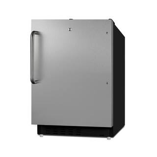 Summit Appliance 20 in. 2.68 cu. ft. Mini Refrigerator in Stainless Steel with Freezer ADA Compliant ALRF49BSSTB