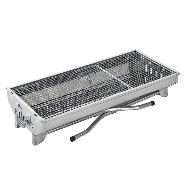 Stainless Steel Small Portable Folding Charcoal Bbq Grill Set