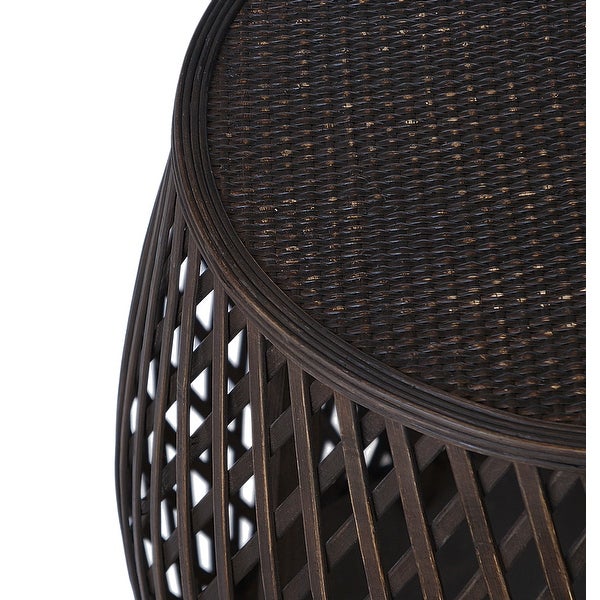 Bora Bora Contemporary Criss-Cross Side Table