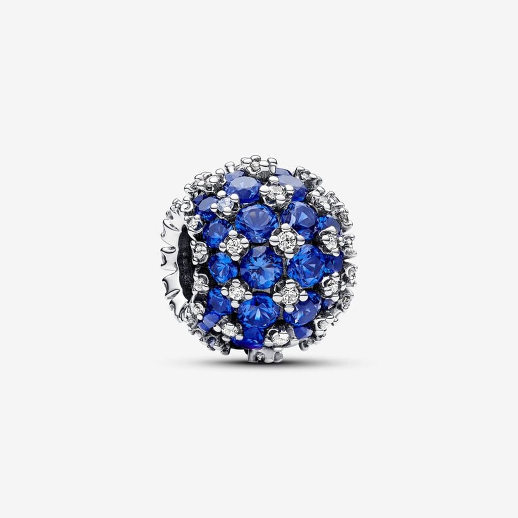 PANDORA  Sparkling Pavé Round Blue Charm