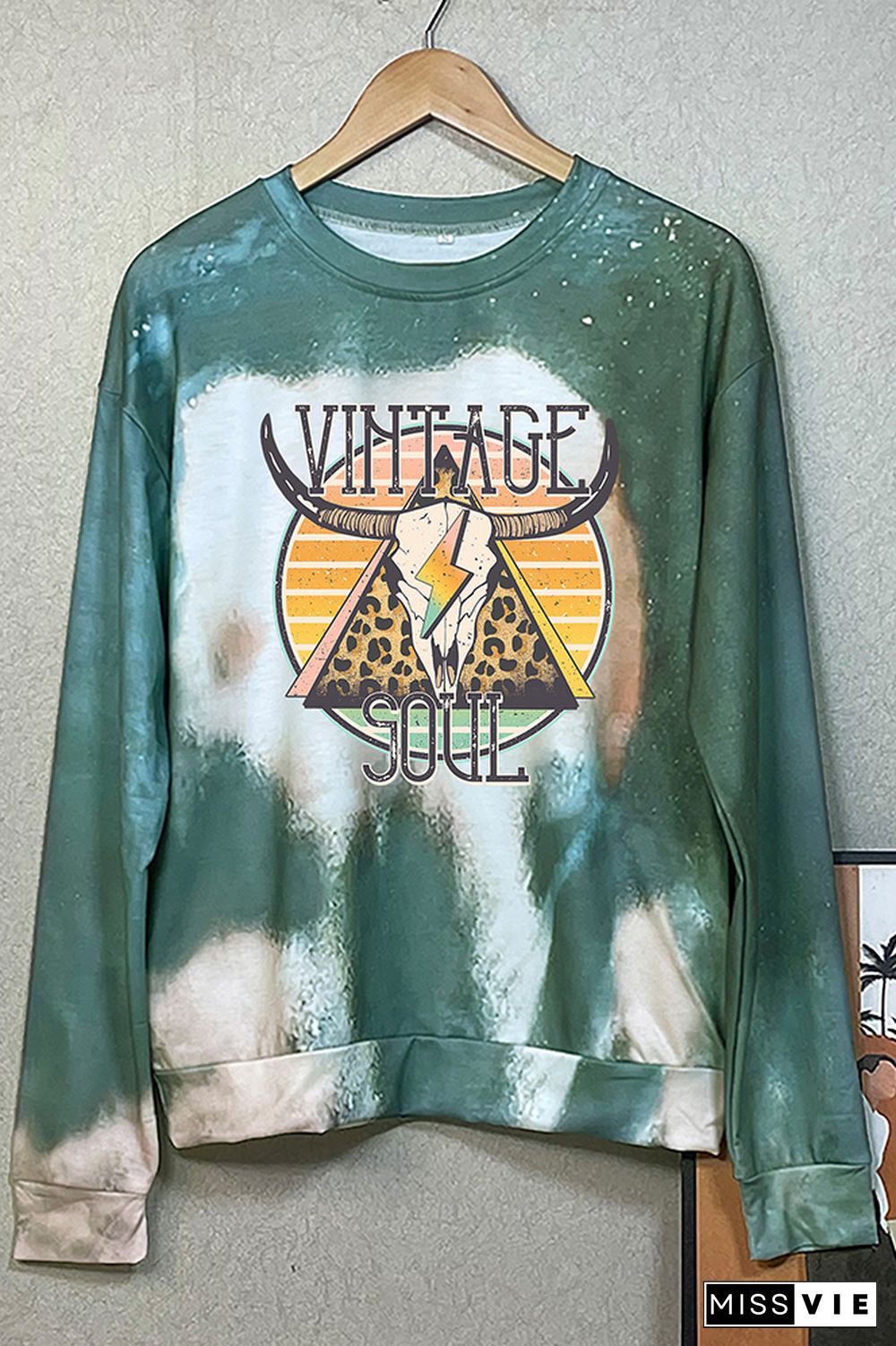 Vintage Soul Longhorn Retro Sweatshirt Women Wholesale