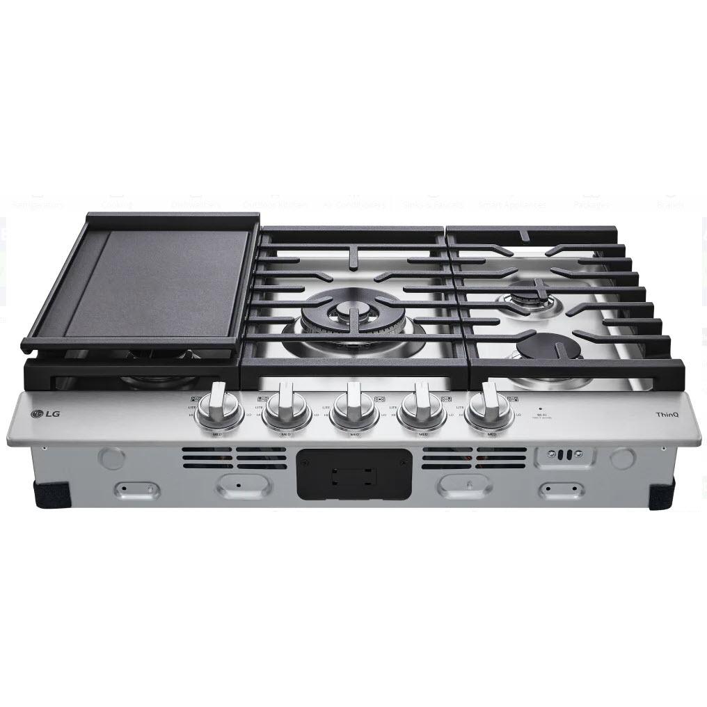 LG 30-inch Built-in Gas Cooktop with ThinQ? Technology CBGJ3027S