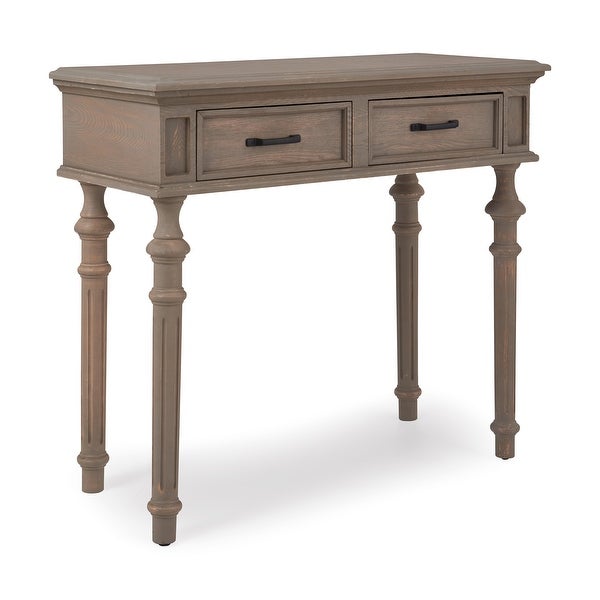 Finch Cassatt 2 Drawer Console Table， Gray