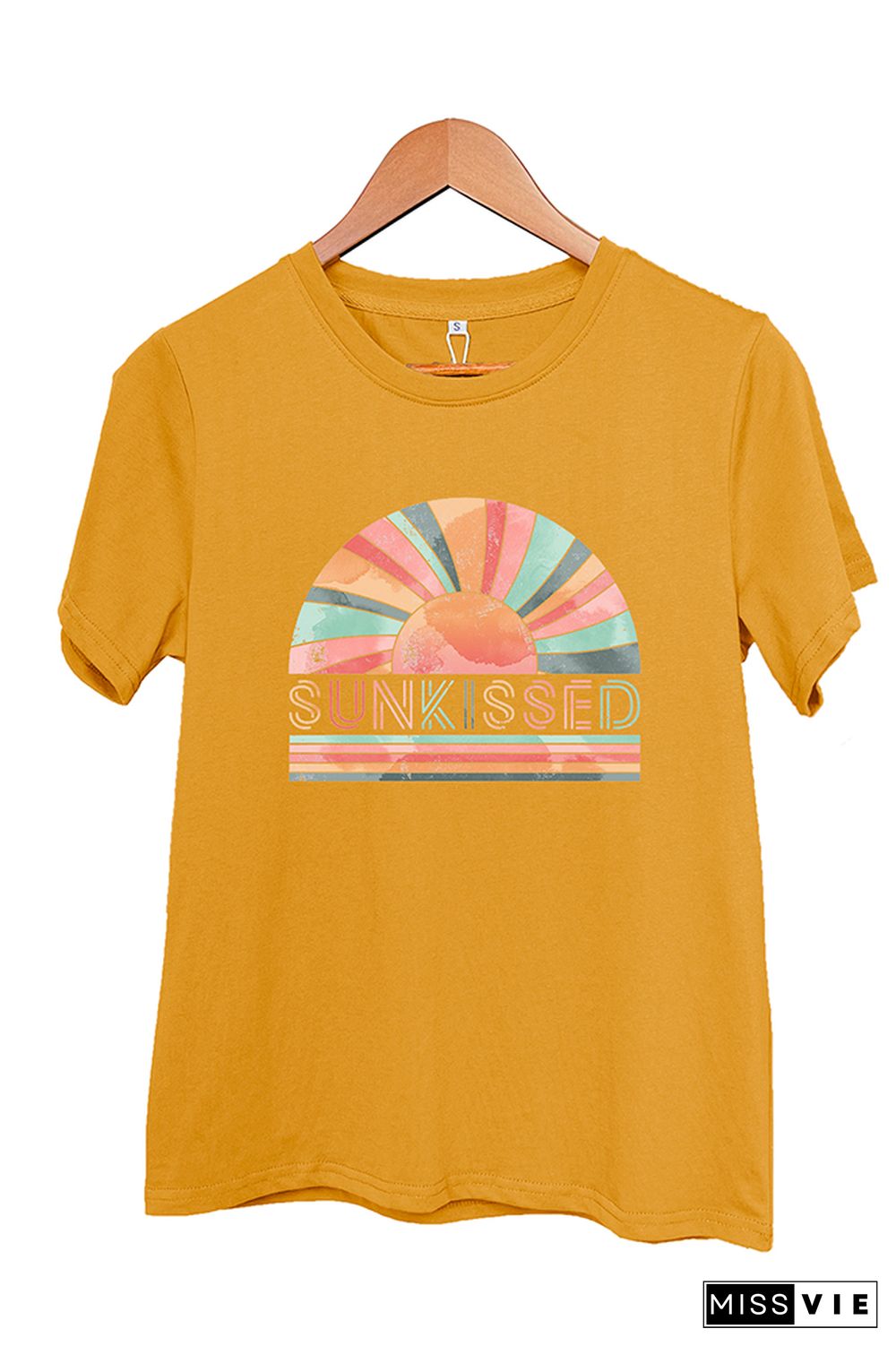 Rainbow Sunkissed Sleeve Graphic Tee Wholesale