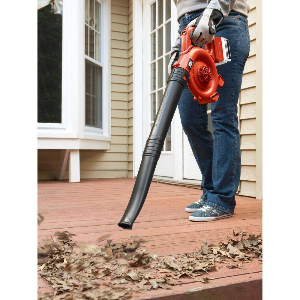 BLACK+DECKER 40V MAX 120 MPH 90 CFM Cordless Battery Powered Handheld Leaf Blower (Tool Only) LSW36B