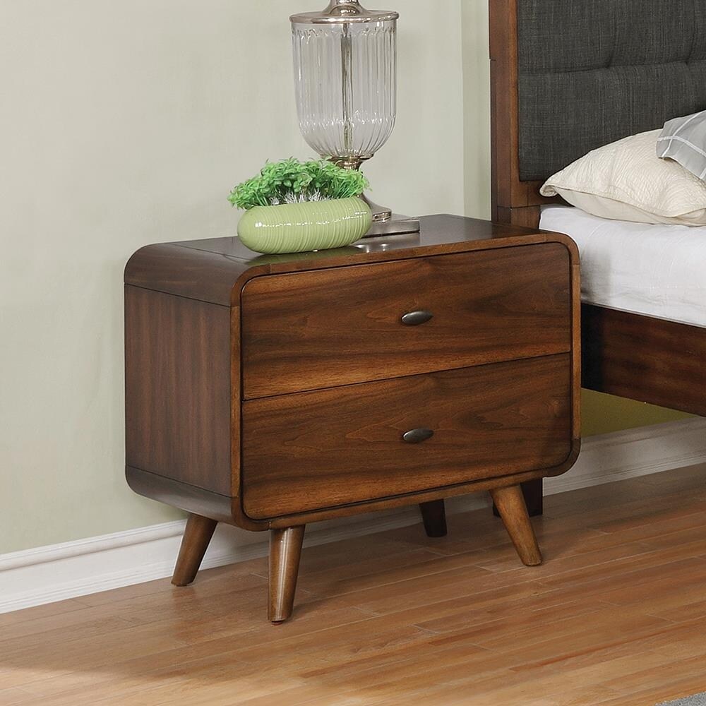 Edward Dark Walnut 2 drawer Nightstand