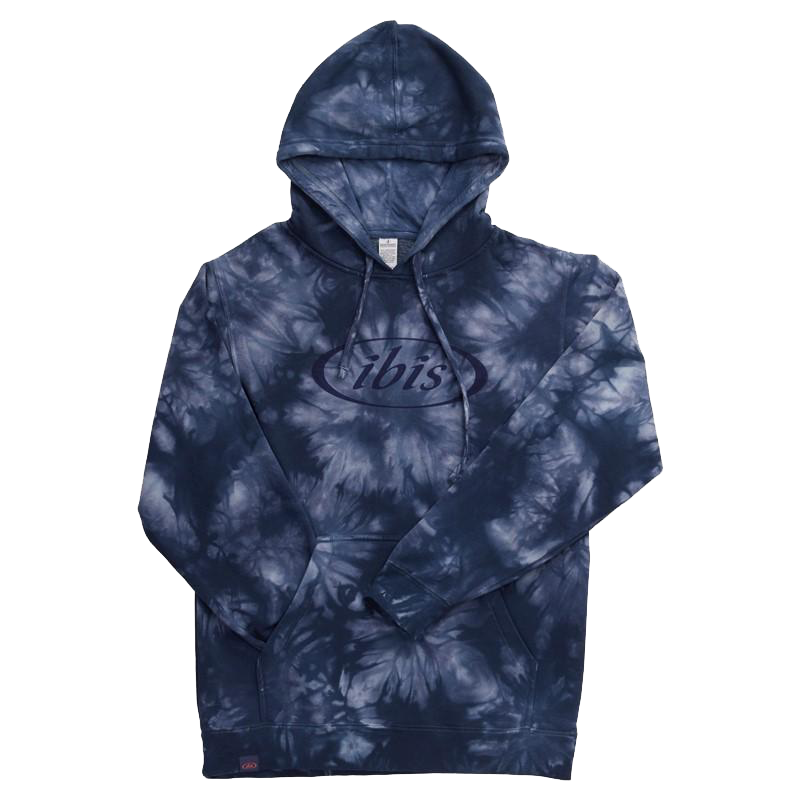Ibis Logo Pullover Hoodie - Tie Dye Navy