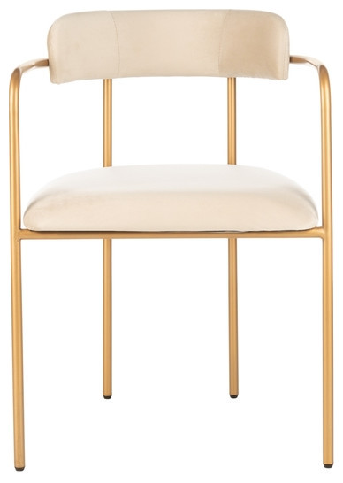 Lily Side Chair Tan/ Gold Set 2   Contemporary   Dining Chairs   by Virgil Stanis Design  Houzz