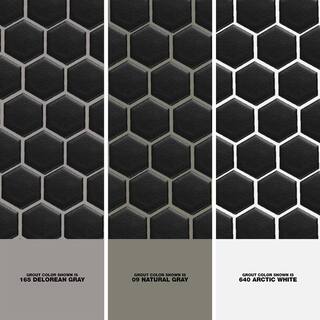 Daltile Restore Matte Black Hexagon 10 in. x 12 in. x 6.35 mm Glazed Ceramic Mosaic Tile (0.81 sq. ft.Each) K71115HEXMS1P2