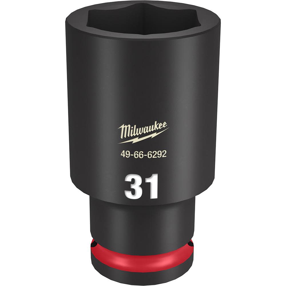 Milwaukee SHOCKWAVE Impact Duty Socket 1/2 Drive 31MM Deep 6 Point 49-66-6292 from Milwaukee