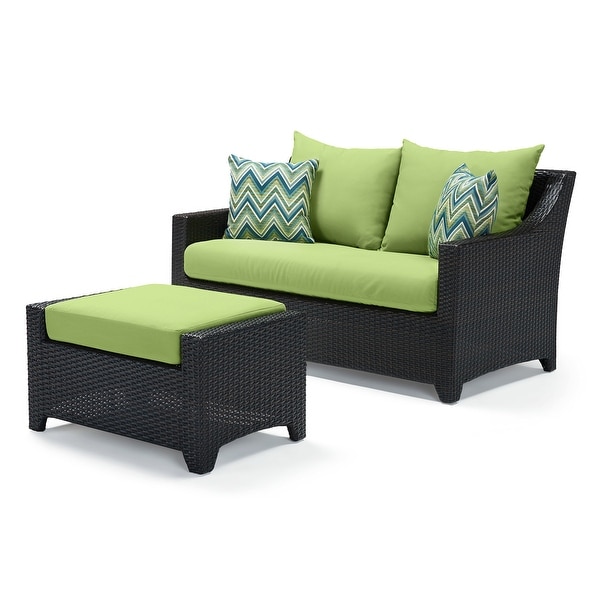 Deco 6 Piece Sunbrella Outdoor Patio Love and Motion Club Seating Set